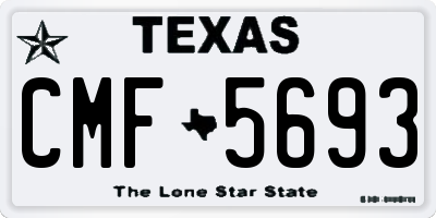 TX license plate CMF5693