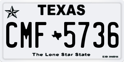 TX license plate CMF5736