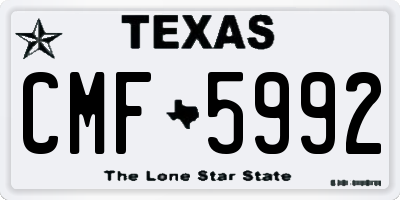 TX license plate CMF5992