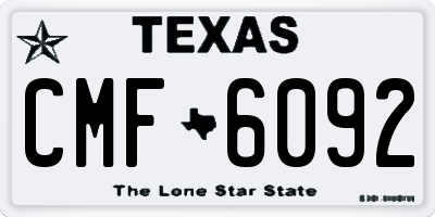 TX license plate CMF6092