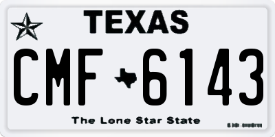 TX license plate CMF6143