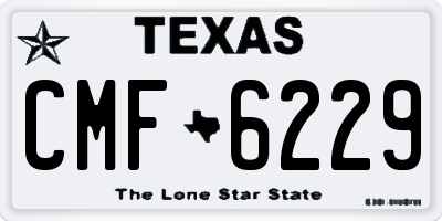 TX license plate CMF6229