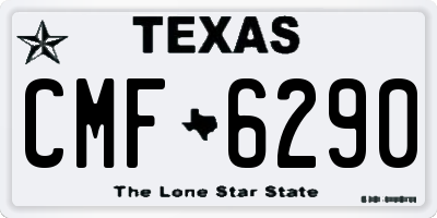 TX license plate CMF6290