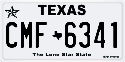 TX license plate CMF6341