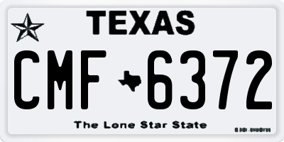 TX license plate CMF6372