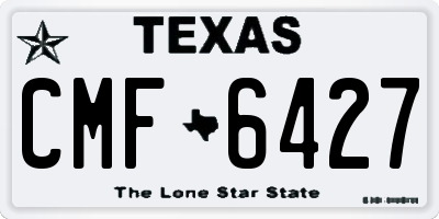 TX license plate CMF6427