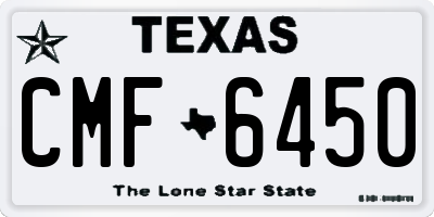 TX license plate CMF6450