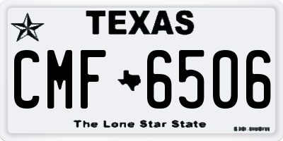 TX license plate CMF6506