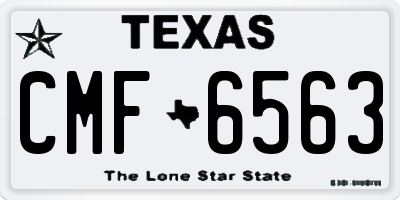 TX license plate CMF6563