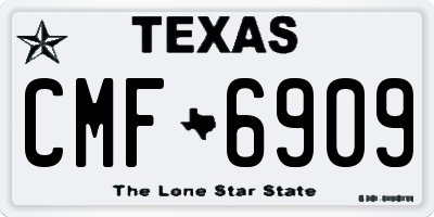 TX license plate CMF6909
