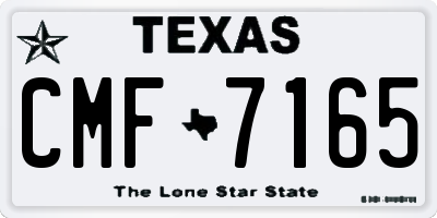TX license plate CMF7165