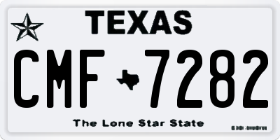 TX license plate CMF7282