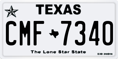 TX license plate CMF7340