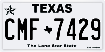 TX license plate CMF7429