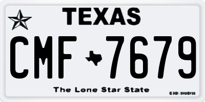TX license plate CMF7679