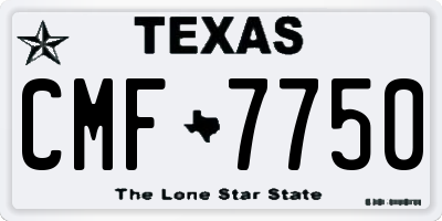 TX license plate CMF7750