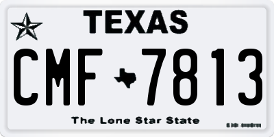 TX license plate CMF7813