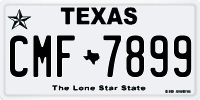 TX license plate CMF7899