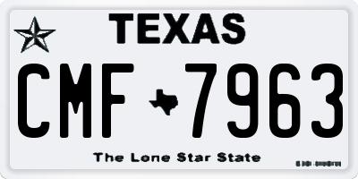 TX license plate CMF7963