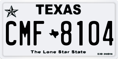 TX license plate CMF8104
