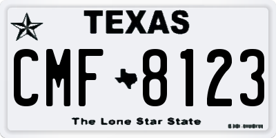 TX license plate CMF8123
