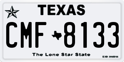 TX license plate CMF8133