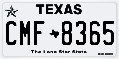 TX license plate CMF8365