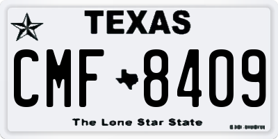 TX license plate CMF8409
