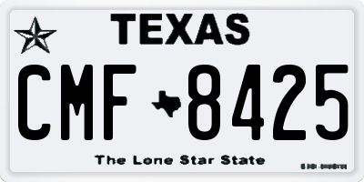 TX license plate CMF8425