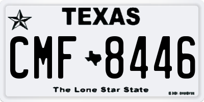 TX license plate CMF8446