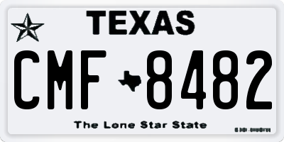 TX license plate CMF8482