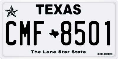 TX license plate CMF8501