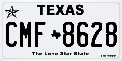 TX license plate CMF8628