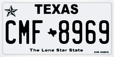 TX license plate CMF8969