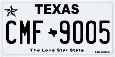 TX license plate CMF9005