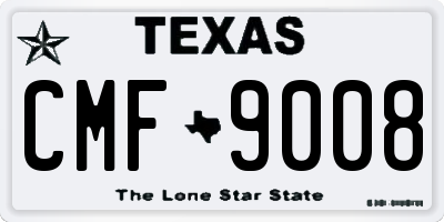 TX license plate CMF9008