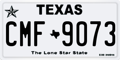 TX license plate CMF9073
