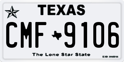 TX license plate CMF9106