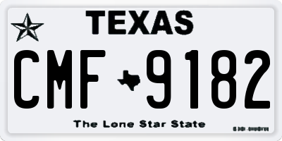 TX license plate CMF9182