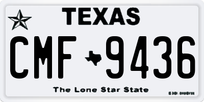 TX license plate CMF9436