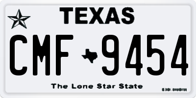 TX license plate CMF9454