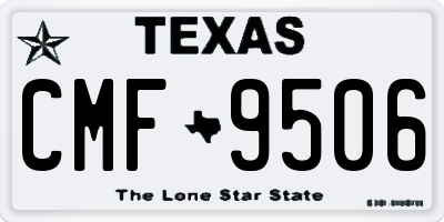 TX license plate CMF9506