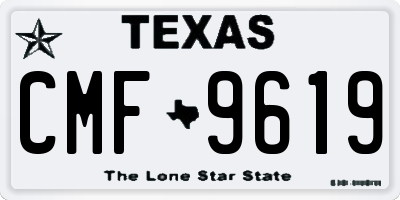 TX license plate CMF9619