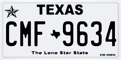 TX license plate CMF9634