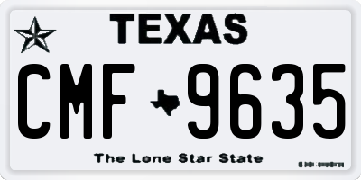 TX license plate CMF9635
