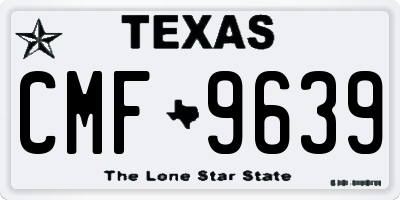 TX license plate CMF9639