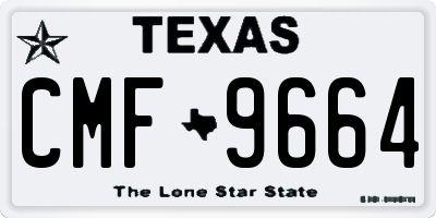TX license plate CMF9664