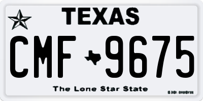 TX license plate CMF9675