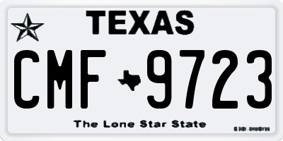 TX license plate CMF9723