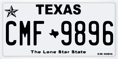 TX license plate CMF9896